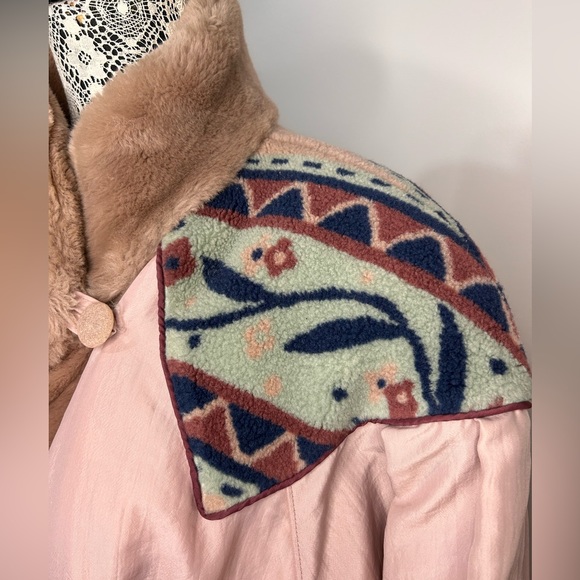 Vintage Luba Paris full length faux fur trim fleece detail lined trench coat - Picture 9 of 16